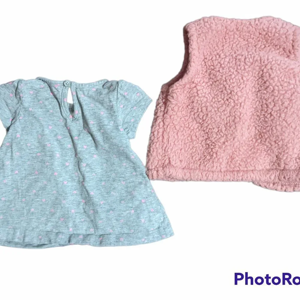 Baby Girl Carter's Dress & Fuzzy Vest Set, 3 Months